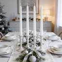 Viyffo Taper Candles, 12 Inch, 20 Pack, White Unscented, Dripless & Smokeless Design, Up to 8-Hour Burn Tall Candlesticks for Wedding, Dinner & Home Decor