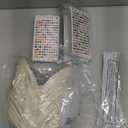 Leyndo Paper Mache Art Mask White Craft Masquerade Masks and Gem Stickers DIY Blank Mardi Gras Halloween Cosplay Party