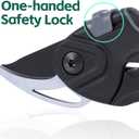 Bypass Secateurs Hand Gardening Pruners Lightweight Garden Pruning Scissors with SK-5 High Carbon Steel Blades and Safety Lock Rust Resistant Gift-Packaged