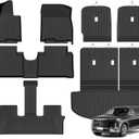 Naibeve Floor Mats for 2026 Hyundai Palisade Hybrid 7 Seats/Captain Seat(Not for Gas) - All Weather Floor Mats & Trunk Mat with Backrest Mats & Second Row Backrest Mats Accessories