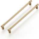 Ravinte 2 Pack 10 Inch Hole Center Solid Kitchen Cabinet Handles Champagne Bronze Dresser Pulls Cabinet Drawer Pulls for Kitchen Cupboard Hardware