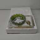 Gold Floor Lamp for Living Room,Unique Vintage Standing Tall Lamp,Mid Century Modern Floor Lamps Arc Green Glass Floor Lamps for Office Corner