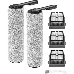 Floor ONE S5 Roller Brushes Replacement and HEPA Filter For Tineco Floor One S5, Floor One S5 Pro Cordless Vacuum Cleaner, Replacement Parts Include 2 Brush Rollers 3 Filters 1 Cleaner Brush