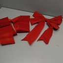 Large Christmas Velvet Door Bows - Red Bow Decor 15.7" Christmas Velvet Ribbon for Tree Cabinet Door Fireplace Front Party Supplies