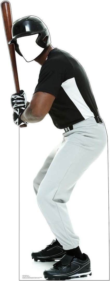 Cardboard People Baseball Player Stand-in Life Size Cardboard Cutout Standup, One Size