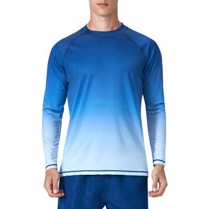 KPSUN Mens Swim Shirts UPF 50+ Rash Guard Long Sleeve Sun UV Protection Beach Shirts Quick Dry Fishing T-Shirt, L
