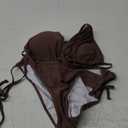 Century Star Sexy Bikini 2025 String Halter Swimsuit Women Triangle Swimwear Padded Bathing Suit 2-Piece Tie Side (4-6, Brown)