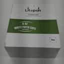 LITOPAK 400 Pack 8 oz Disposable Paper Coffee Cup, Hot/Cold Beverage Drinking Cups for Water, Paper Coffee Cups, White Paper Hot Coffee Cups, Suitable for Party, Picnic, Travel, and Events