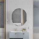 SNUGACE Single Beveled Edge Frameless Wall Mount Bathroom Vanity Mirror, 20” X 28”