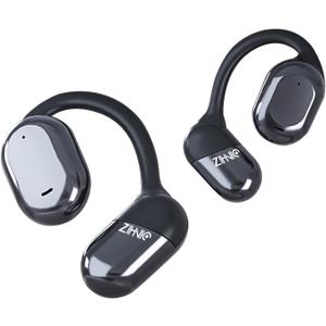 ZIHNIC Open-Ear earhooks, All-Day Comfort, 28H Battery with prolonged Wearing, IPX5 Waterproof, Compatible with Different Bluetooth Devices-Black (Black)