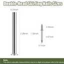 600 pcs Hardware Nails Double-Headed Skirting Nails with 6 Sleeve Tools - Invisible Seamless Baseboard Installation Nails for Trim & Boards, 2-Sided Design (Value Pack)