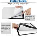 Magnetic Sign Holder, 8.5 x 11 Wall Mount Self Adhesive Document Display Frames, Double Sided Display for Glass Window (Black, 10pack)