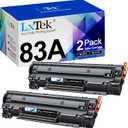 LxTek Compatible Toner Cartridge 83A Replacement for HP 83A CF283A Compatible with Laserjet Pro MFP M125nw M201dw M225dw M201n M125a M127fn M127fw, 2 Black