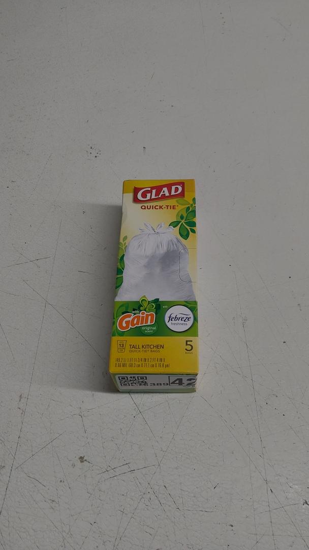 Glad With Gain Scented Trash Bag 13 Gallons Quick Tie Odor Control USA Seller