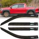 4pcs Original Shatterproof Side Window Wind Deflectors for Honda Ridgeline 2017-2025,Outside Mount Rain Guard Sets,Nice Looking Window Visor for Cars,Vent Deflectors for 17-25 Ridgeline 94276