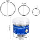 Binder Rings,KASEMI 100pcs Book Rings Assorted Sizes (1,1.5,2 inch) for School,Classroom,Office