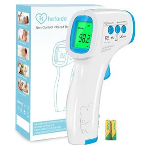 Digital Thermometer for Adults and Kids, No Touch Forehead Thermometer for Baby, 2 in 1 Body Surface Mode Infrared Thermometer with Fever Alarm and Instant Accuracy Readings (Blue)