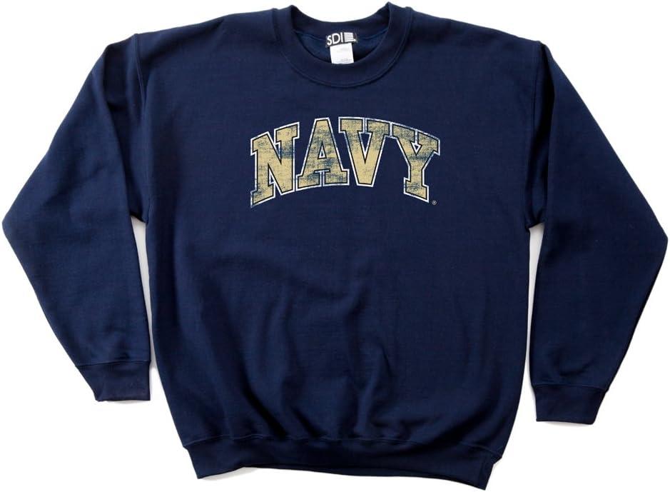 SDI NCAA mens 50/50 Blended 8 Oz. Crewneck Sweatshirt (Small, Navy)