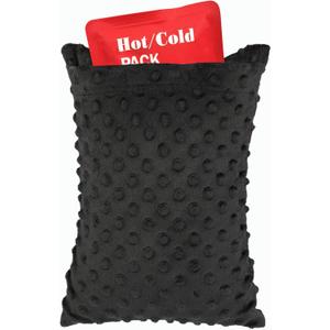 Hysterectomy Pillow Pocket Tummy Pillows, Hysterectomy Recovery Gifts, Ice Pack Not Included, Small Portable Abdominal Cushion After Surgery Post C-Section Women Minky Dot Black