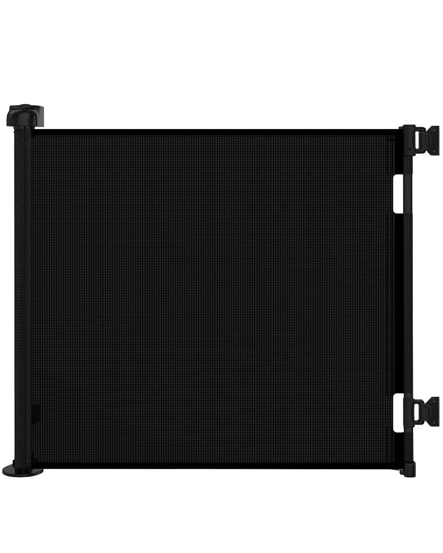 Retractable Baby Gates, Mesh Dog Gate for Doorways, 33.6" Tall, Expands to 55" Wide,Pet Safety Essential Fit for Baseboards, Wide Toddlers Gates for Hallways, Indoor & Outdoor,Black