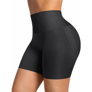 FeelinGirl Shapewear for Women Tummy Control Body Shaper Butt Lifter Shapewear Shorts (Black, S)