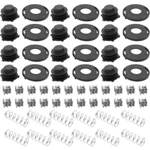 SYOWADA 12pcs 25-2 Trimmer Head Spools Replacement for Stihl Head Cover 25-2 FS90 FS100 FS110 FS120 FS130 FS55 FS80 FS83 FS85 String Trimmer with Trimmer Head Covers Spring Eyelet Sleeve