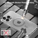 for MagSafe Sticker, 2 Pack Magnetic Ring, Universal Magnetic Wireless Charger Conversion Kit for iPhone 16/15/14/13/12/11 Pro Max Mini, Galaxy S24/S23and More,Mirror