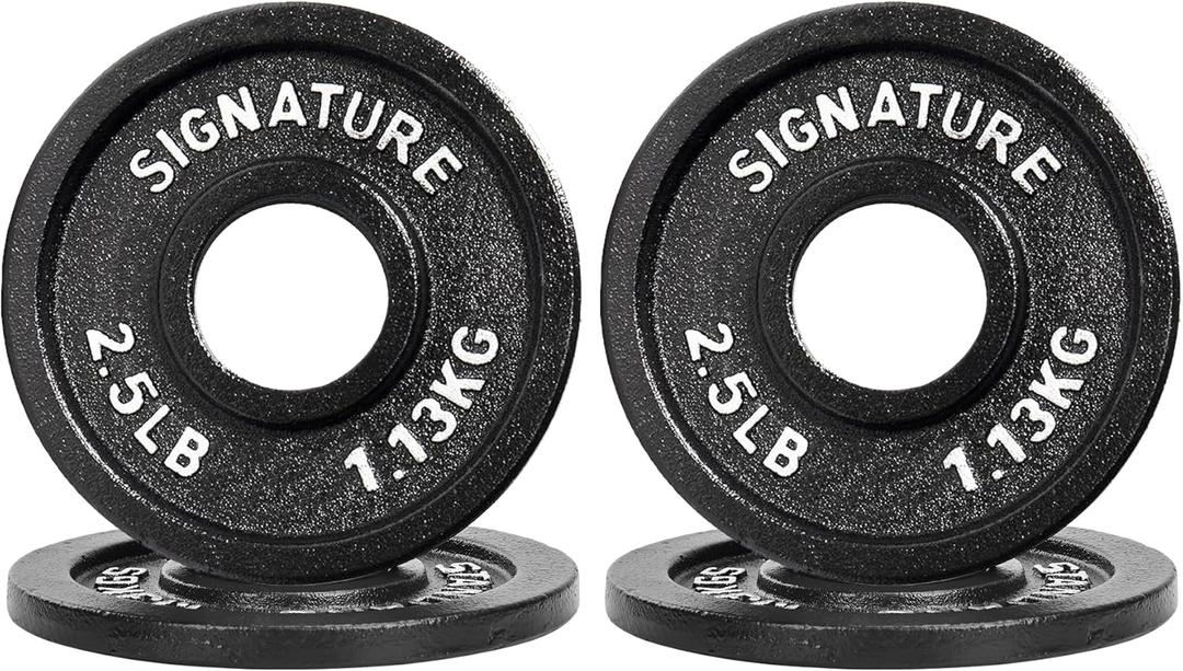 Fitvids Deep Dish 2-Inch Olympic Cast Iron Weight Plates with E-Coating (Black)