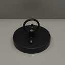 4.7 Inches Industrial Black Ceiling Light Canopy, Pendant Light Plate Cover, Iron Metal Round Canopy Kit for Chandelier Hanging Lamp Lighting Fixture Mounting Hardware (Surface Hanging)