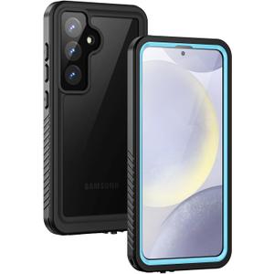 Lanhiem for Samsung Galaxy S24 Phone Case, IP68 Waterproof Dustproof, Built-in Screen Protector, Rugged Full Body Shockproof Protective Cover for Galaxy S24 5G 6.2 Inch, Light Blue