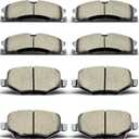 D1611 D1612 Front Rear Ceramic Brake Pads Set Fit For Ford Explorer, Flex, Taurus, Police Interceptor Sedan/Utility, Special Service Police Sedan, For Lincoln MKS/MKT