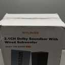 Nylavee Sound Bar - Hi-Fi Stereo Soundbar with Subwoofer, 80w Peak Power, Deep Bass Boost, 16-inch Small Bluetooth Sound Bar with HDMI-ARC, Coaxial, AUX Connection for TV, Computer, Projector