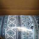 Cottolester Boho Comforter Set California King Size 8 Pieces, Teal Blue Comforter Bohemian Striped Bed in A Bag, Soft Microfiber Bedding Set for All Seasons