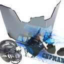 No Fog Football Visor, Youth and Adult Football Helmet Viosor. Facial Protection Visor for Football Helmet Accessories, Shock Resistance, Scratch Resistant, UV Block, Reduces Glare,OK Clarity (Bright Black)