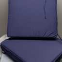 IPYNBAP Outdoor Chair Cushions Set of 4 -Waterproof Outdoor Seat Cushions for Patio Furniture, Patio Chair Cushion with Handle and Ties, Square Out Door Chair Pads,19" x 19" x 3", Navy Blue