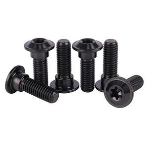 UHDFBDHF 6Pcs Titanium Bolt M8 x 20mm 25mm Motorcycle Rear Brake Rotor Screw (Black, M8x20mm)
