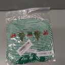 ZAXARRA Baby Christmas Sweatshirt Romper Striped Waffle Knit Jumpsuit Christmas Tree Embroidery Cute Boy Girl Holiday Outfit (Green)