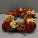 Hydrangea Fall Wreath  Thanksgiving Front Door Decoration  Late Summer Porch Decor  16, 22, 24 Size Option