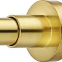 Gold Shower Curtain Rod - No Drill Non-Slip Spring Tension Shower Rod for Window or Bathroom, 27-43 inches Metal Steel, Light Gold