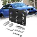 (A) Front Grill Mesh Tow Hook License Plate Relocator Holder for BMW 1 3 5 6 7 8 Series E31 E36 E38 E60 E64 E66 E88 E46 & For Mini Cooper 2001-2013 MKI MKII more air intake increase engine performance