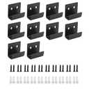 16Pcs Tile Display Wall Hangers, Black Tile Wall Display, Billboard Holder Brackets, with Mounting Screws