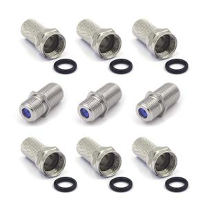 VCE Coaxial Cable Connector with Combined Format, 3GHz Nickel Plated Coax Coupler Kit for Coaxial Cable Extension, TV, Satellite Antenna, 6 + 3 Packs