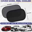 EcoNour Car Window Shade for Baby (4 Pack) | Cling Sun Shade for SUV, Van, RV, Bus & Pickup Truck | Sun Protection for Car Side Window | Sun Blocker Shade for Baby | X-Large 25" x 16"