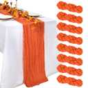 pepmily 16 Pack Table Runner Orange Cheesecloth 10ft Boho Gauze Fabric 120 Inch Cheese Cloth Table Runner Rustic Sheer for Holiday Baby Shower Party Dcor Home Wedding Decoration