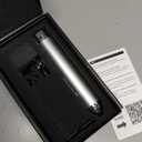 Maestri House Rechargeable Milk Frother with Stepless Speed Control, LunaFro Max Handheld Electric Foam Maker Waterproof Drink Mixer Foamer with Stand & Detachable Whisks for Lattes, Cappuccino (Silver)