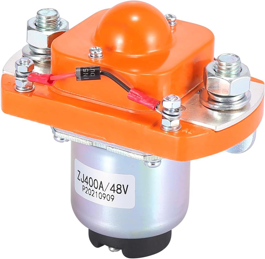 X AUTOHAUX MZJ-400A Main Contactor Solenoid Metal Plastic for Golf Cart 48 Volt 400A Solenoids Replacement