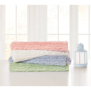 Textured Faux Fur Stroller Blanket