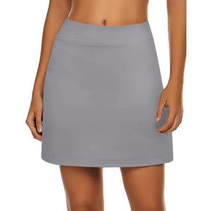 Ekouaer Women's Active Performance Skort Lightweight Skirt for Running Tennis Golf Workout Sports (Large)