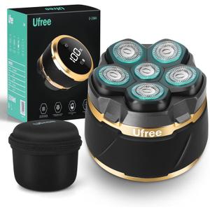 Ufree Head Shavers for Bald Men, Electric Shavers Razor, Rechargeable Bald Head Razor, Magnetic 6D Rotary Shaver, Waterproof Face Beard Trimmer Mens Grooming Kit, Gifts for Men