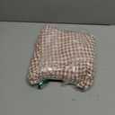 Mindsoft Plaid Ruffled Table Cloth Cotton Linen Fabric Checkered Gingham Tablecloth Farmhouse Vintage Buffalo Plaid Decorative Table Cover for Dining Room(70 x 52 Inches,Brown)